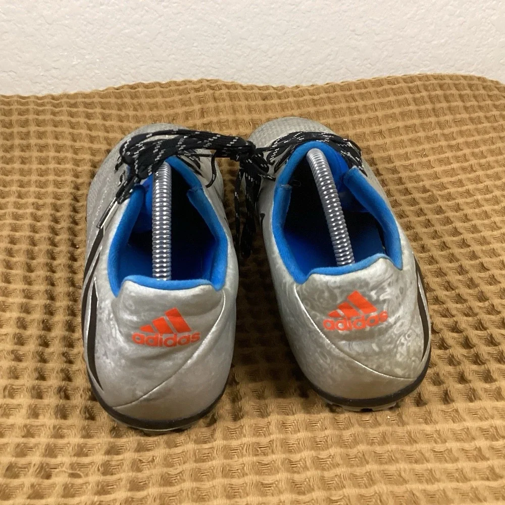 Adidas Messi 16.3 Firm Ground Mens 9.5 Football Cleats Adult Blue Matte Silver